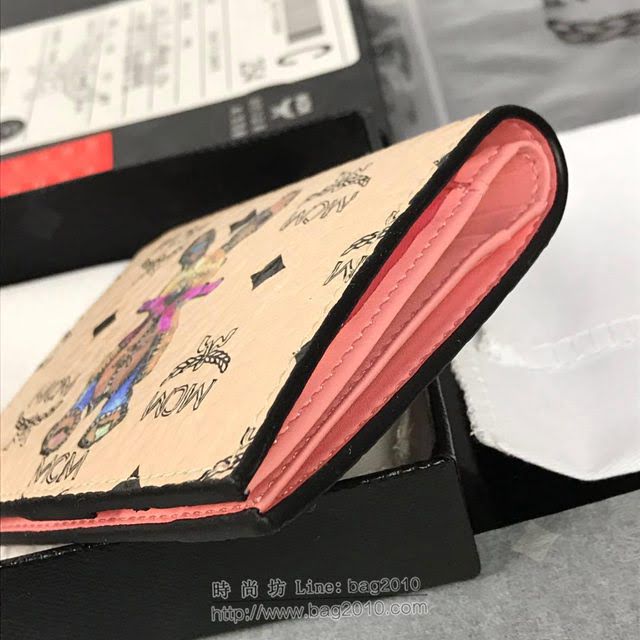 MCM錢包 原單 8014 兔子款兩折錢包 3D絲印圖案 MCM女短錢包 MCM零錢包  mdmc1333